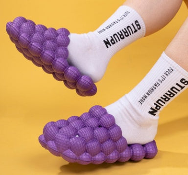 New Summer Fashion Massage Mesh Bubble Bathroom Slides Anti-Skid Slippers
