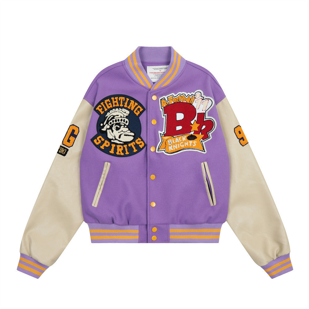 Heavy Industry Embroidery Baseball Jacket Men's Wear
