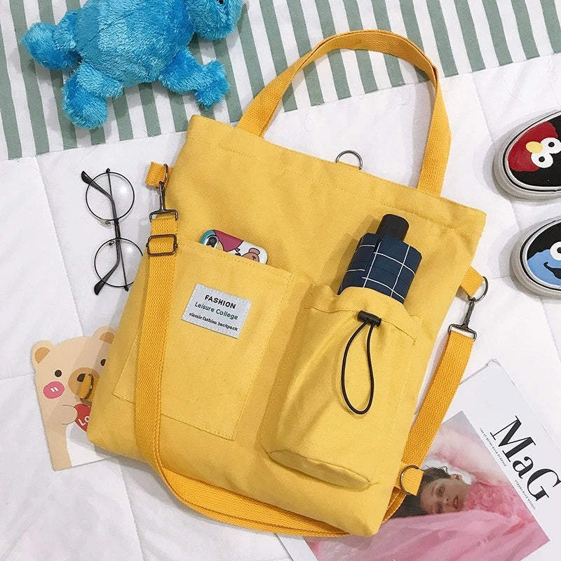 Handbag With Pockets Preppy Buckpack Shoulder Bag For Women Shoolbags