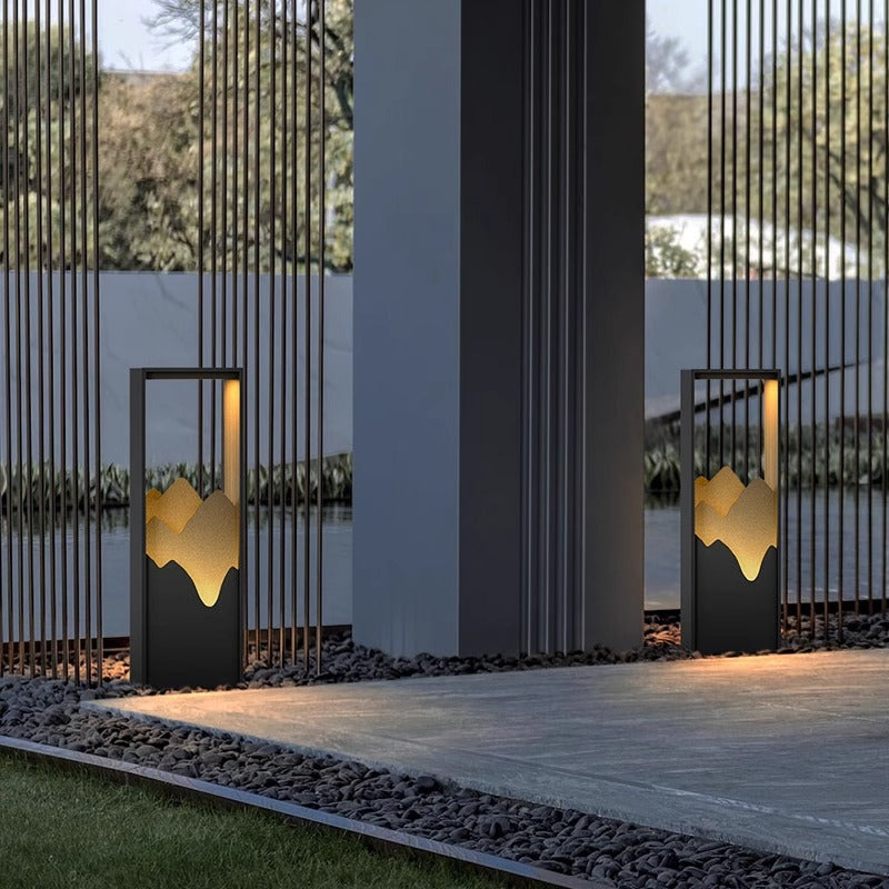 Chinese Style Outdoor Solar Yard Lamp Stainless Steel IP65