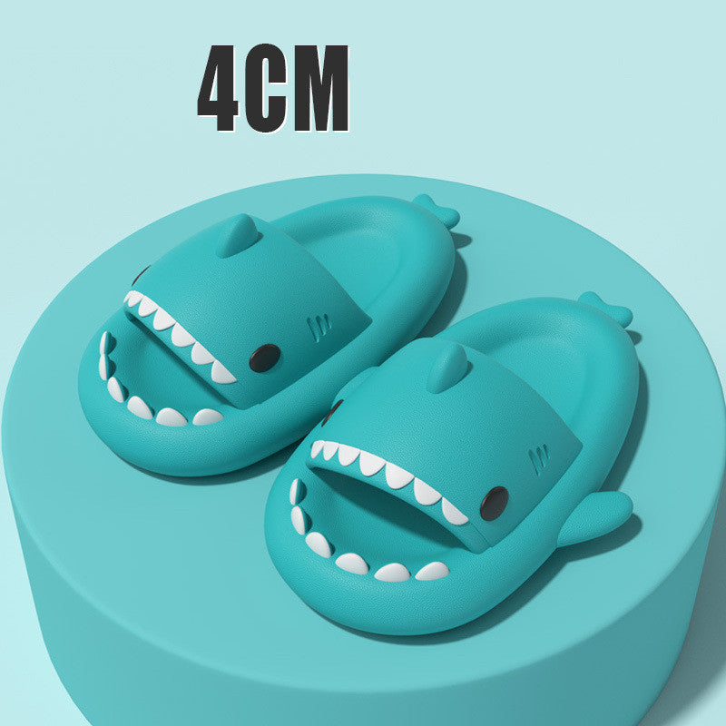 Adult's Slippers Indoor Outdoor Funny Shark Cartoon for summer pool