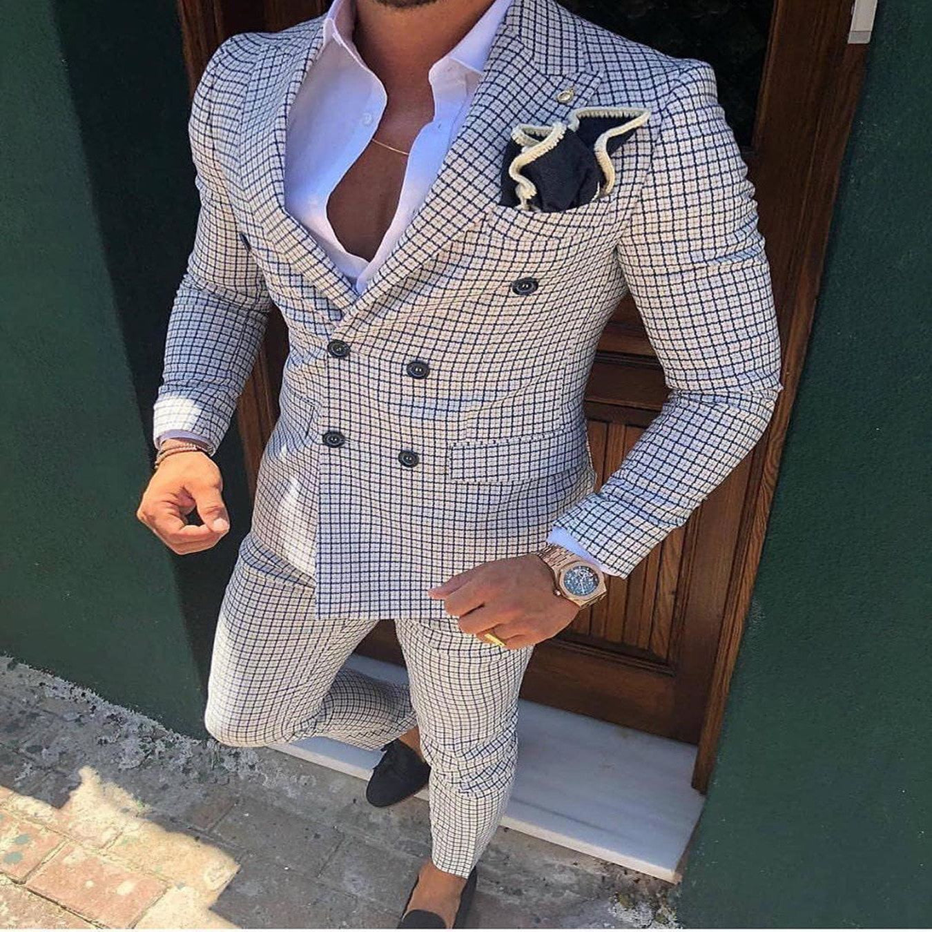 Men's Suit Two Piece Slim Business Style