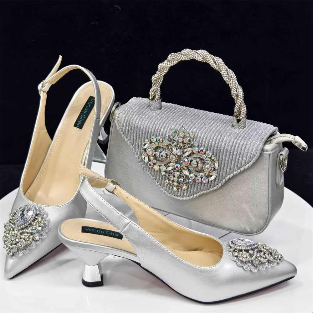 Casual French Style Women's Shoes And Bags Suit
