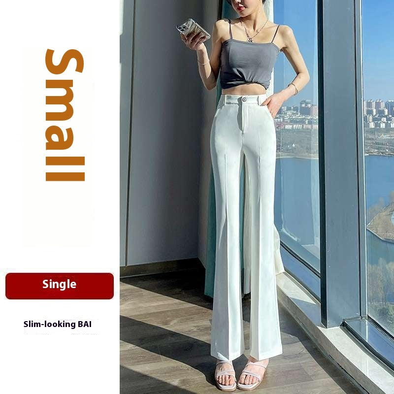 High Waist Drooping Slimming Casual Suit Bootcut Trousers