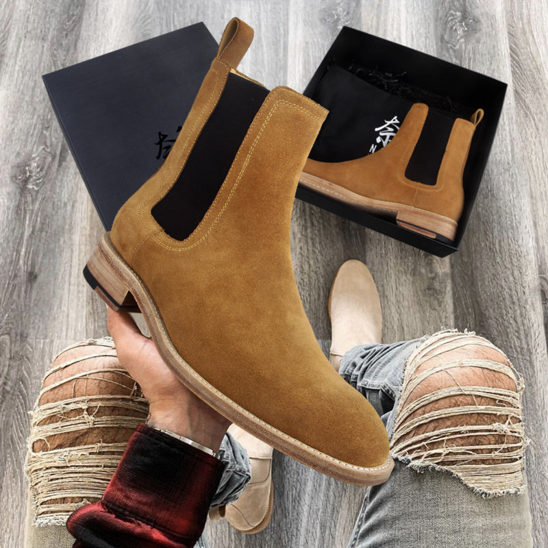Handmade Genuine Leather Retro Boots for Men