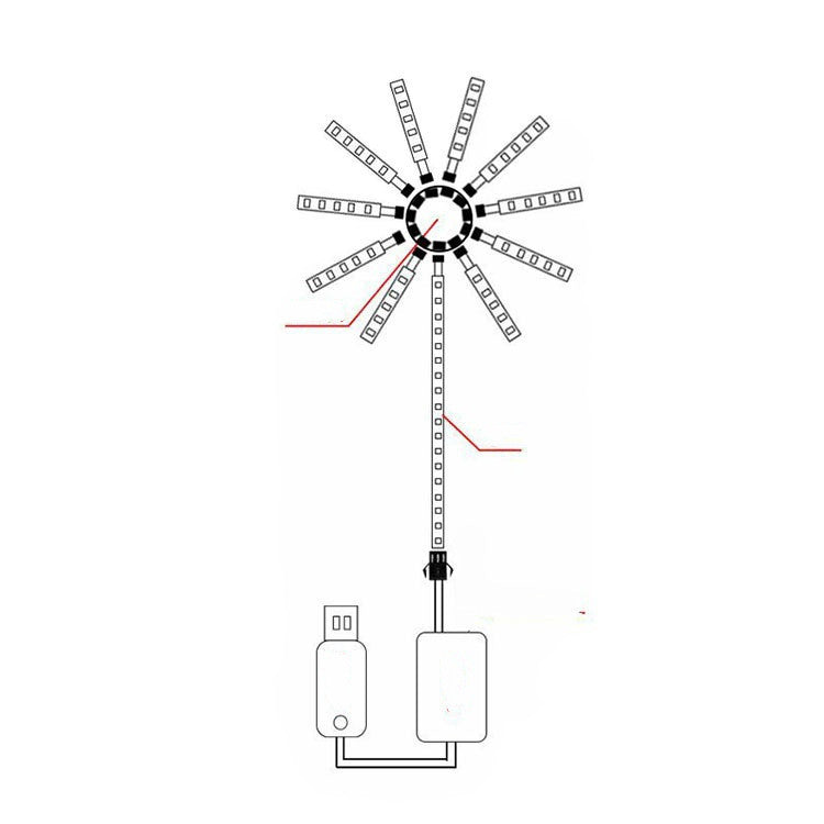 Led Phantom 5V Firework Light With Usb Interface Neon Light