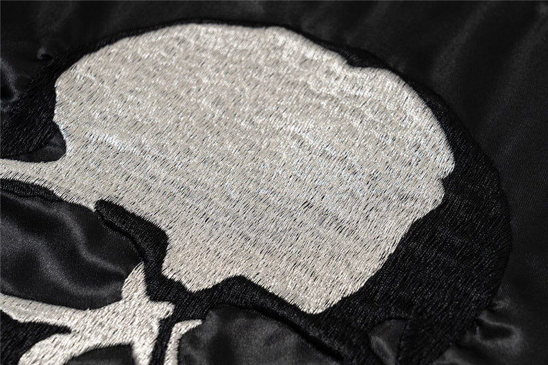 Heavy Industry Embroidered Satin Baseball Jacket
