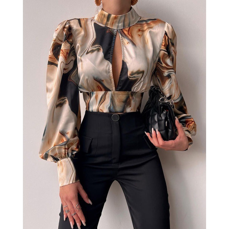 Women's Fashion Hollowed-out Top Shirt