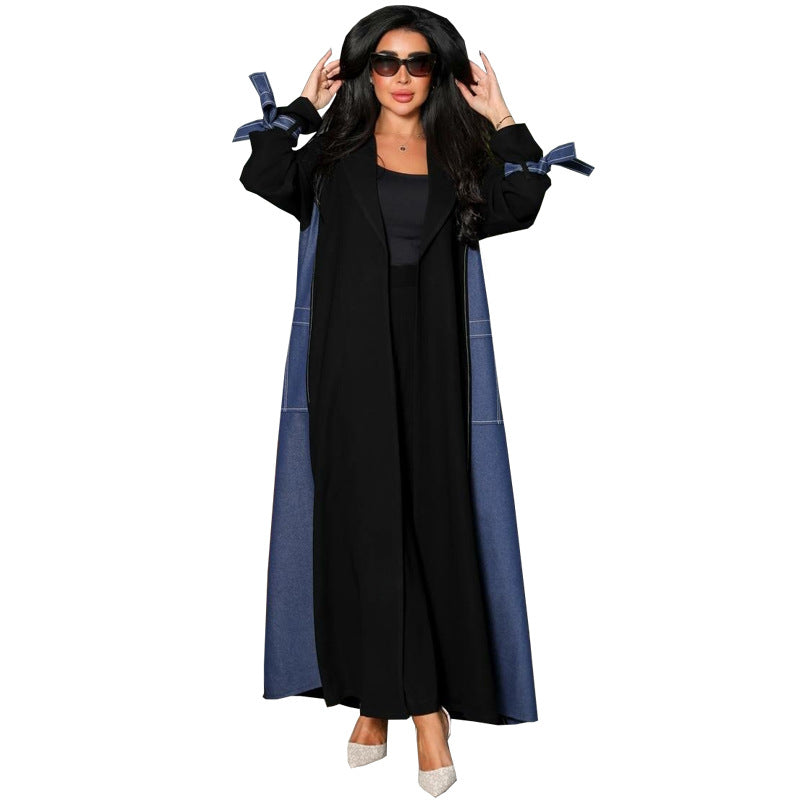 Middle East Cardigan Robe Women's Imitation Denim