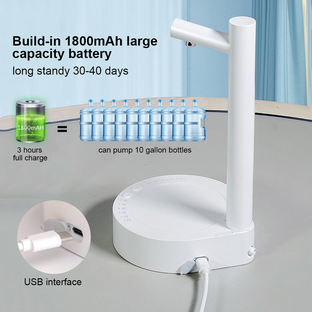 Desk Dispenser Electric Water Gallon Automatic Water Bottle Dispenser Rechargeable Water