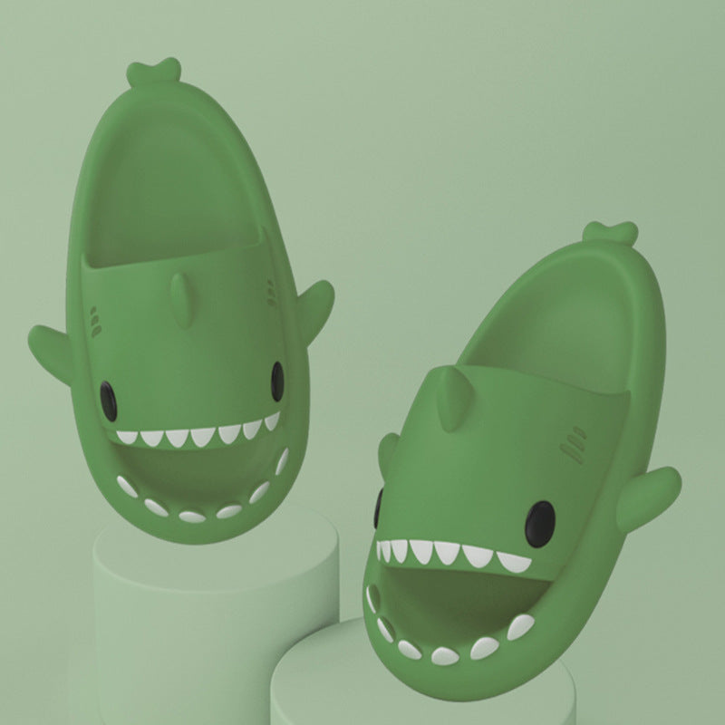 Adult's Slippers Indoor Outdoor Funny Shark Cartoon for summer pool