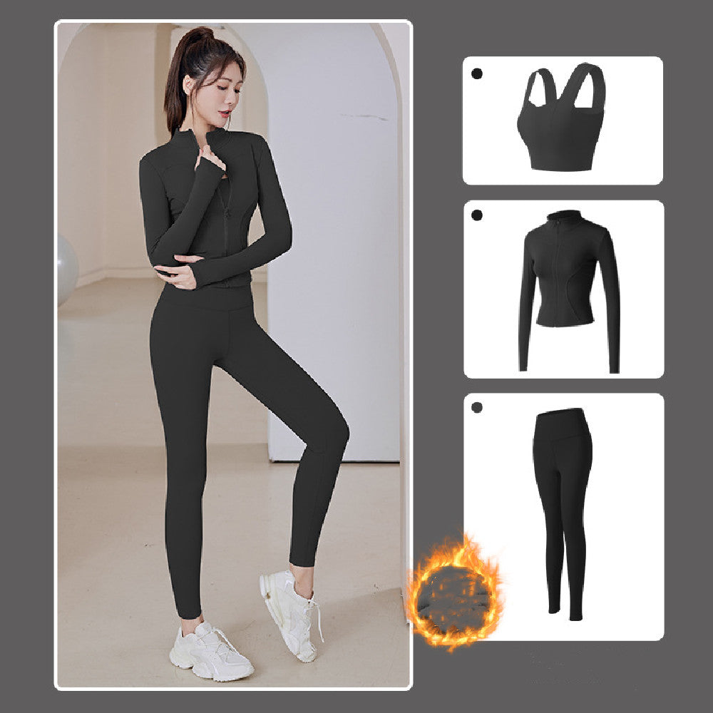 Combinaison de yoga en peluche tendance pour femme