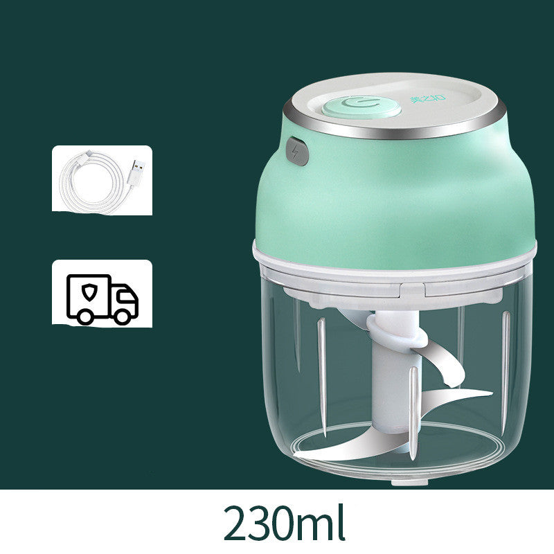 Portable Electric Mini Garlic Cutter & Food Chopper Grinder with Stainless Steel Blades