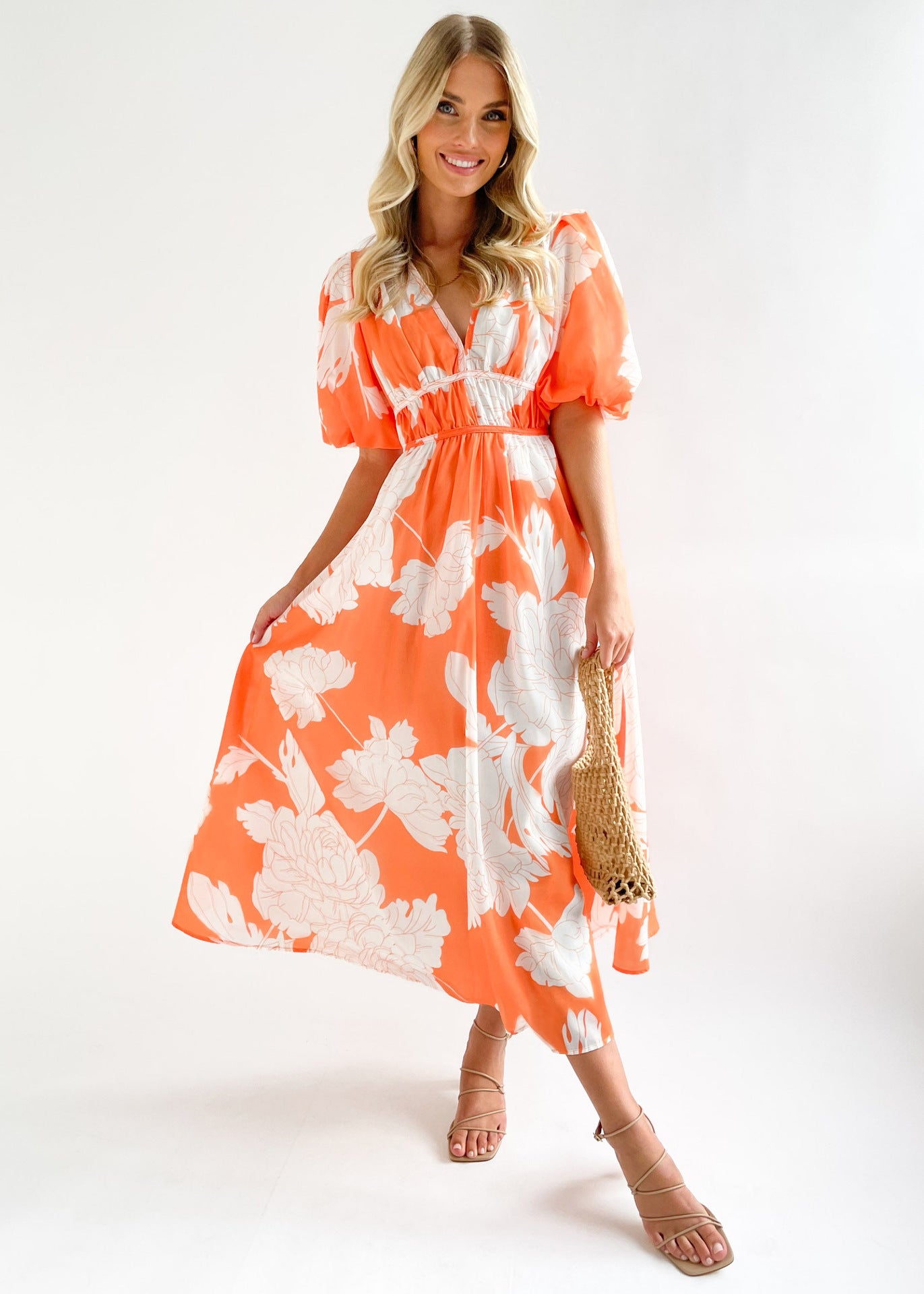 Women's Fashion Temperament Printed Long Dress