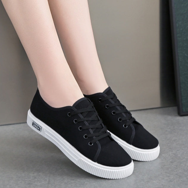 White Breathable Non-Slip Soft Bottom Shoes Flat Heel
