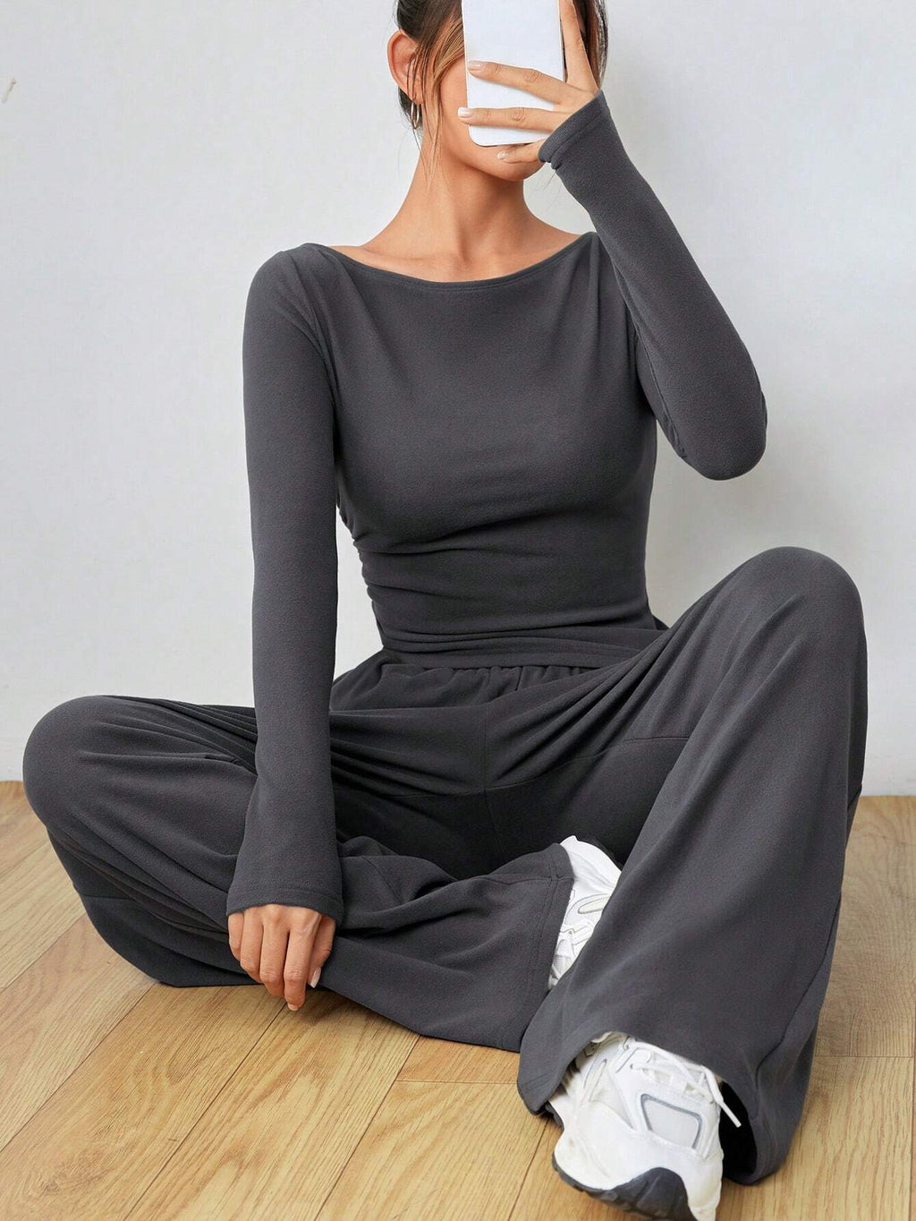 Women's Irregular Casual Long-Sleeve Suit Set