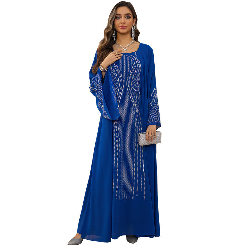 Plus Size Long Swing Robe Dress for Women Middle East Style