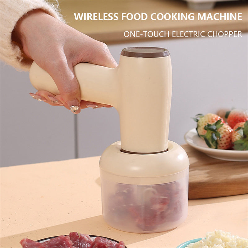 2-in-1 USB Rechargeable Electric Chopper for Garlic, Meat & Vegetables