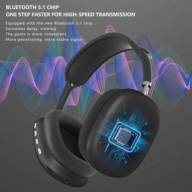 Casque Bluetooth sans fil P9 avec micro anti-bruit pour sports de plein air et jeux