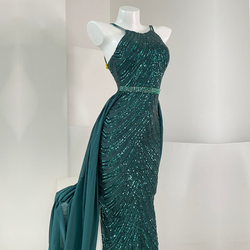 Robe Fourreau Blanche à Paillettes et Nœud Élégante Haut de Gamme