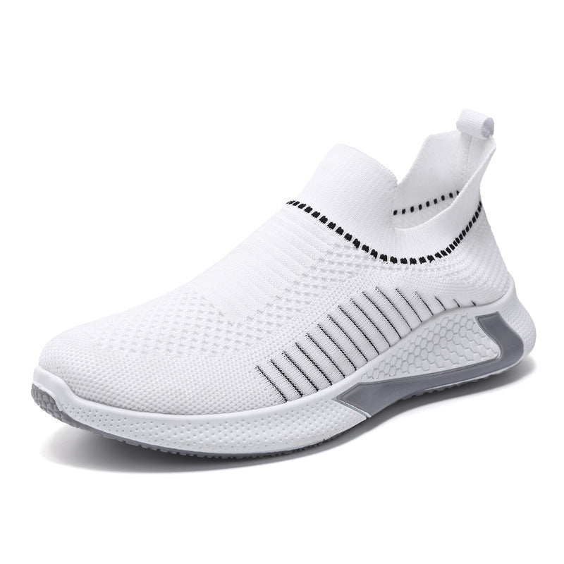 Baskets Respirantes sans Lacets Flyknit Chaussures de Course Légères