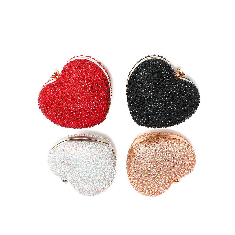 Sac à bandoulière croisé en chaîne incrustée de diamants