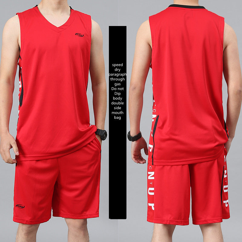 Sleeveless Cotton Polyester Vest and Running Shorts Sportswear