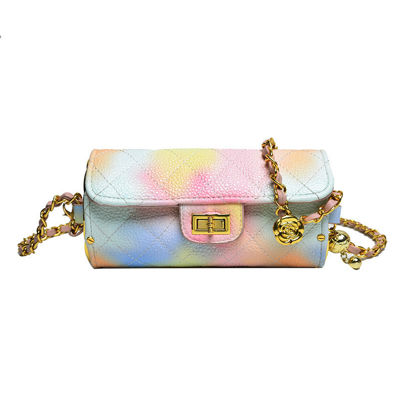 Sac messager à une épaule en PU coloré 20cm x 10cm x 7cm Bandoulière réglable