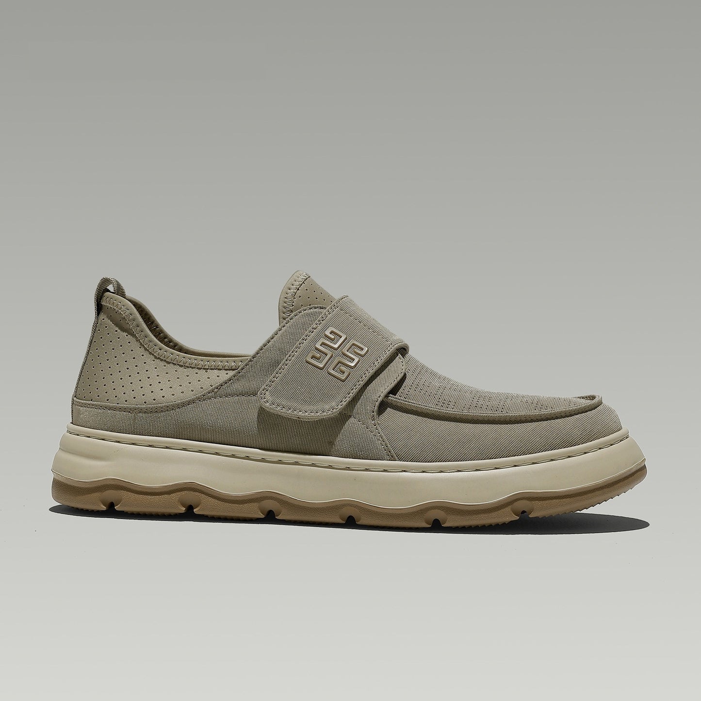 Perforated Breathable Velcro Casual All-matching Men's Shoes