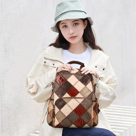 High-grade Leather Large Capacity Niche Travel Mommy Bag