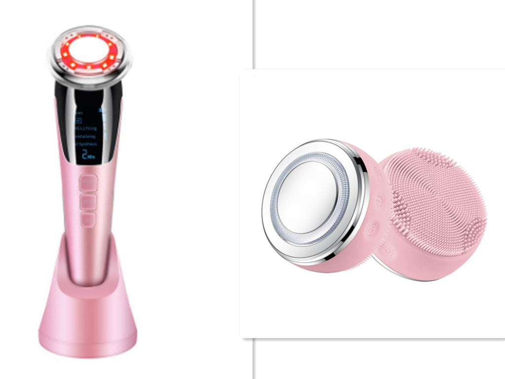 Ultrasonic LED Photon Vibration Light Therapy Micro-Current Beauty Massager