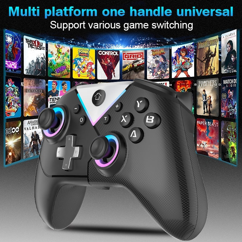 جهاز تحكم ألعاب بلوتوث لاسلكي Hall Trigger مع اهتزاز لجهاز Switch وتلفزيون Android