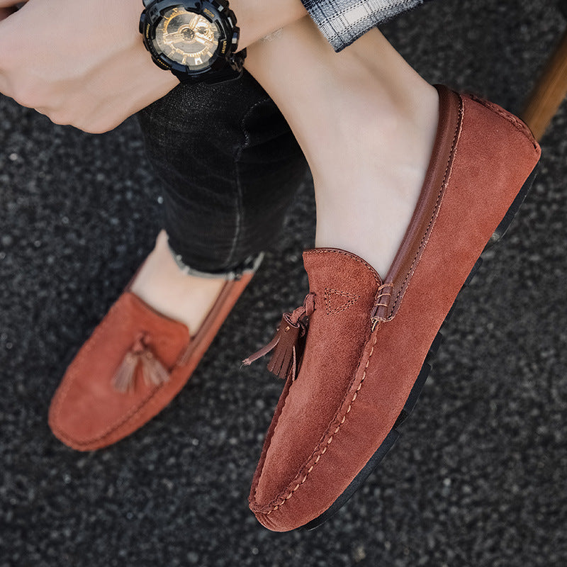 Pigskin Men's Casual Tods Shoes Street Hipster Low Heel