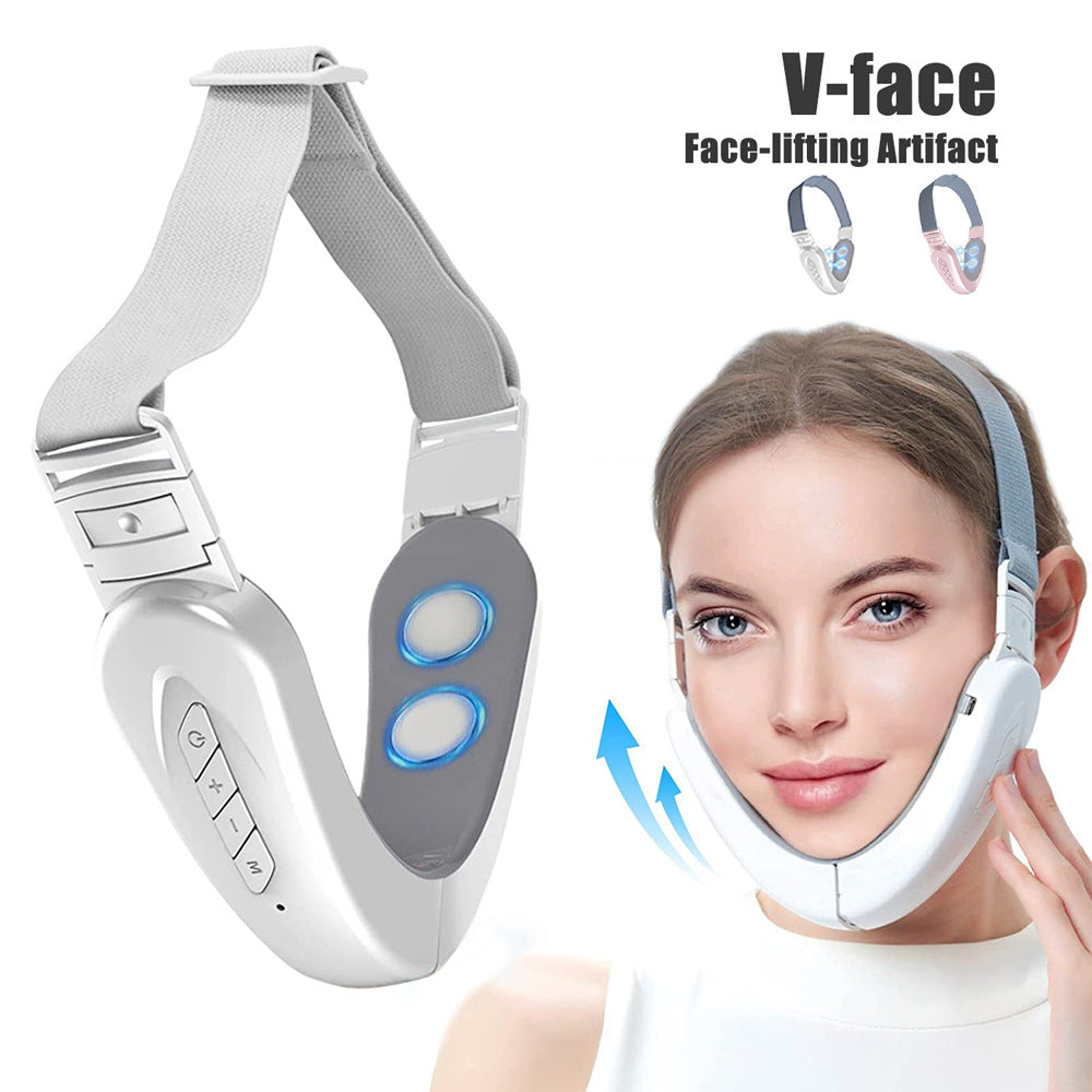 جهاز تدليك الوجه بالاهتزاز على شكل حرف V مع شحن USB