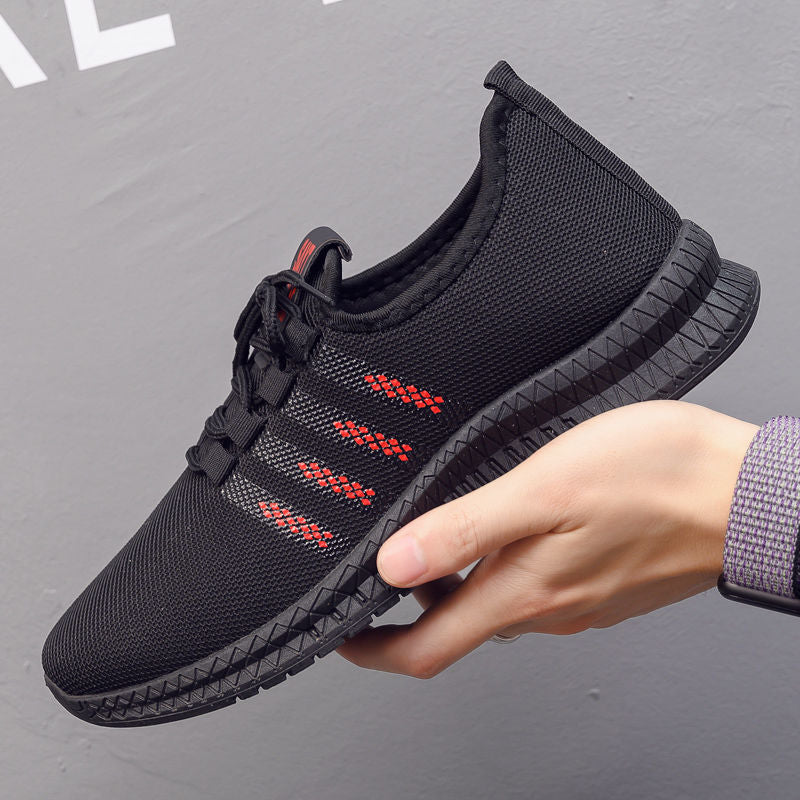 Baskets de course plates en maille respirante légère pour homme