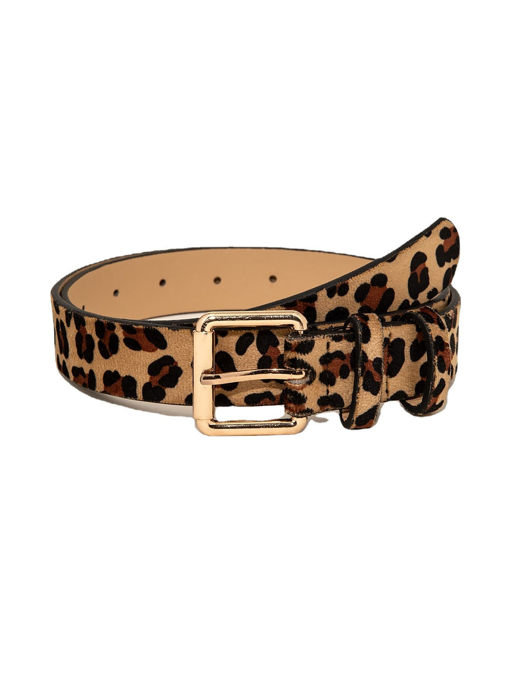 Ceinture d'affaires pour femmes en cuir PU imprimé léopard avec boucle en alliage