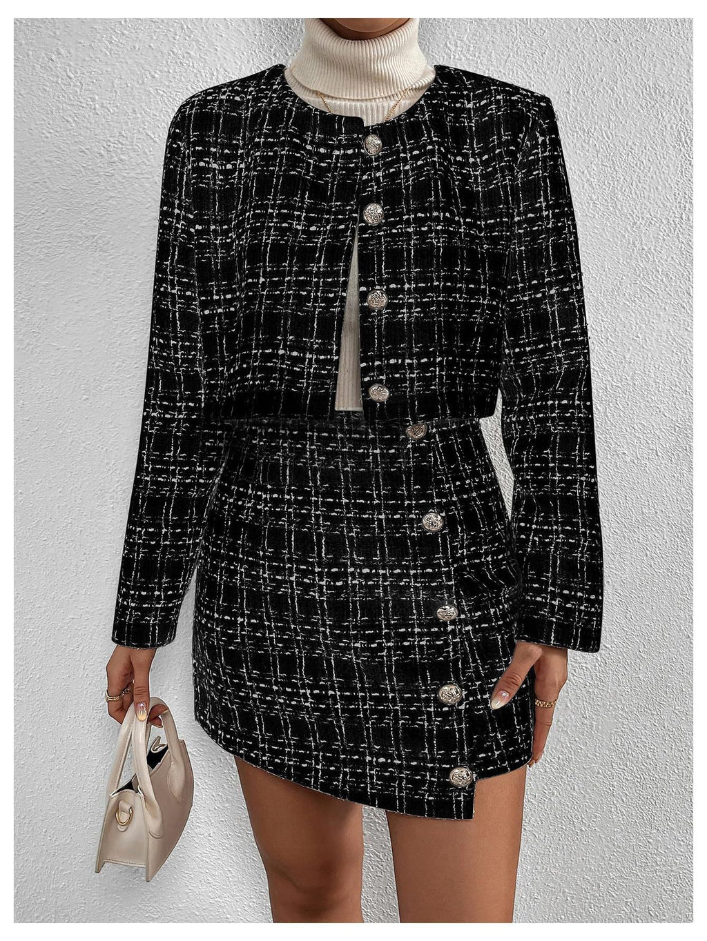 Heavy Industry Classic Style Jacket and Half Body Skirt Set
