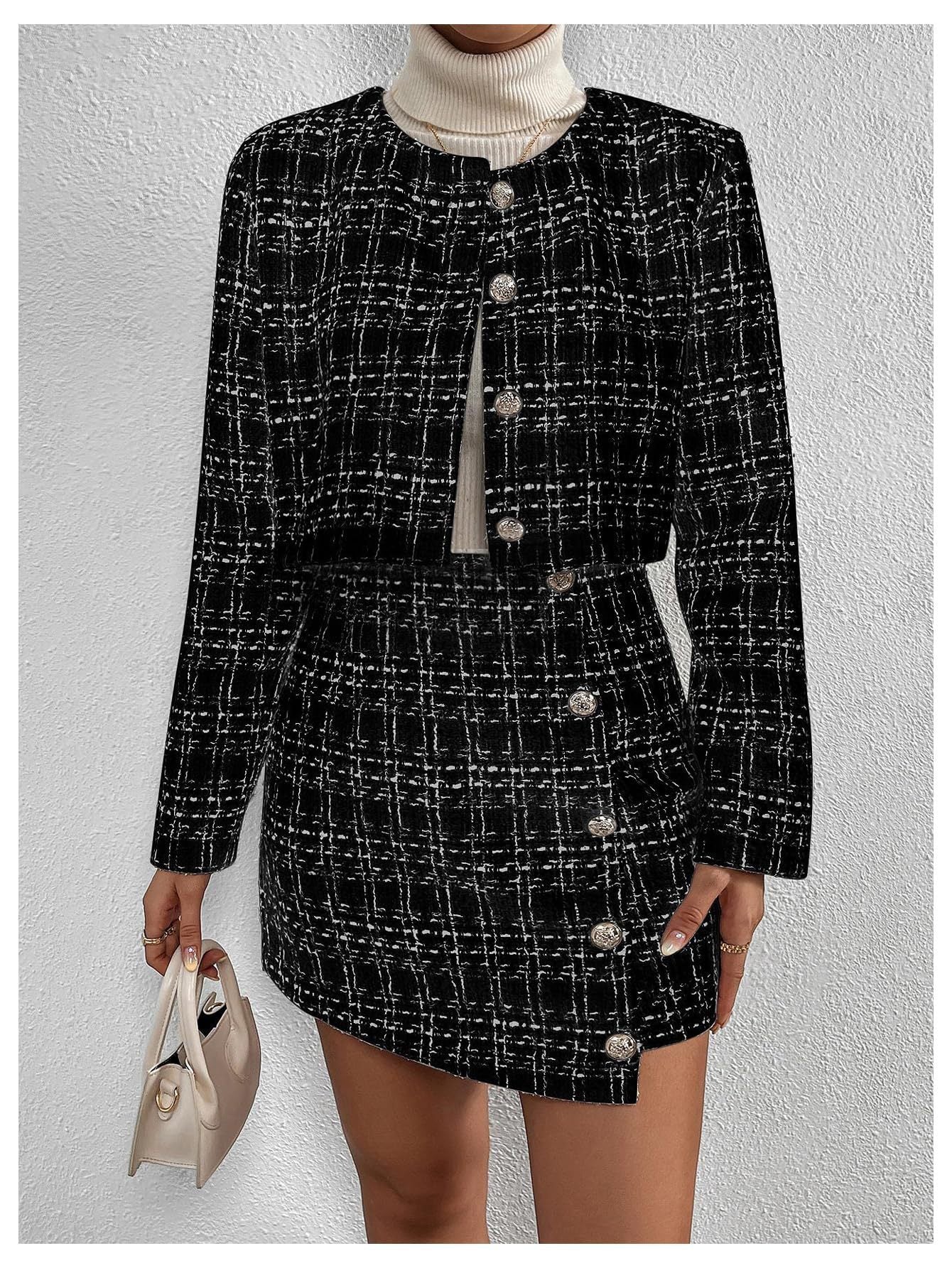 Heavy Industry Classic Style Jacket and Half Body Skirt Set