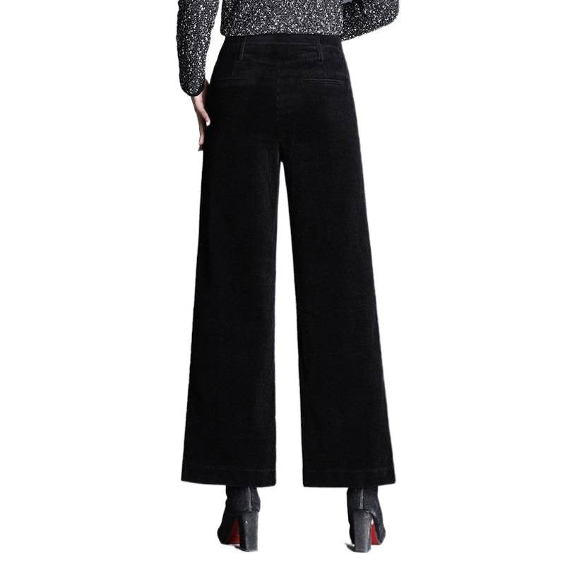 Women's Loose-Fit Velvet-Lined High Waist Casual Pants