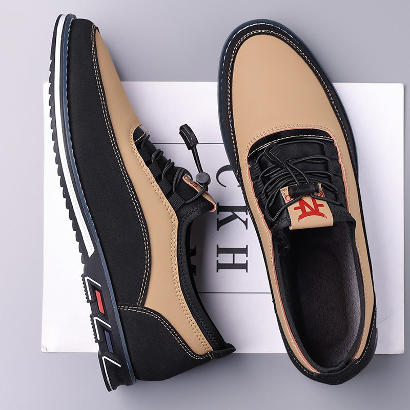Extra Large Casual Men's Shoes in Earthy Yellow, Gray & Black, Sizes 38-53