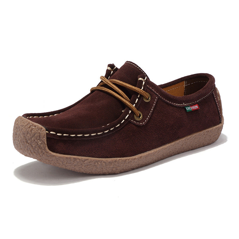 Women’s Lace-Up Flat Frosted Sneakers with Cross Straps