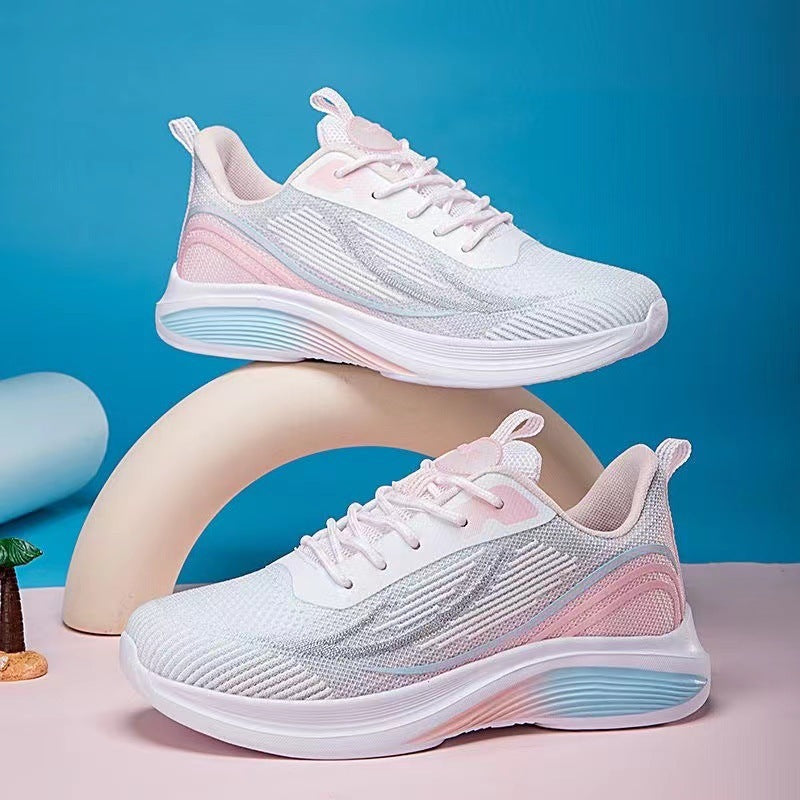 Lightweight Mesh Round Toe Soft Sole Sneakers