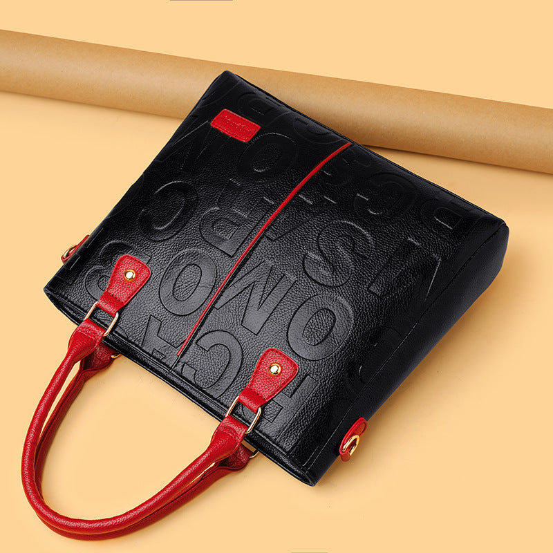 Sac à bandoulière en cuir PU grande capacité pour femme