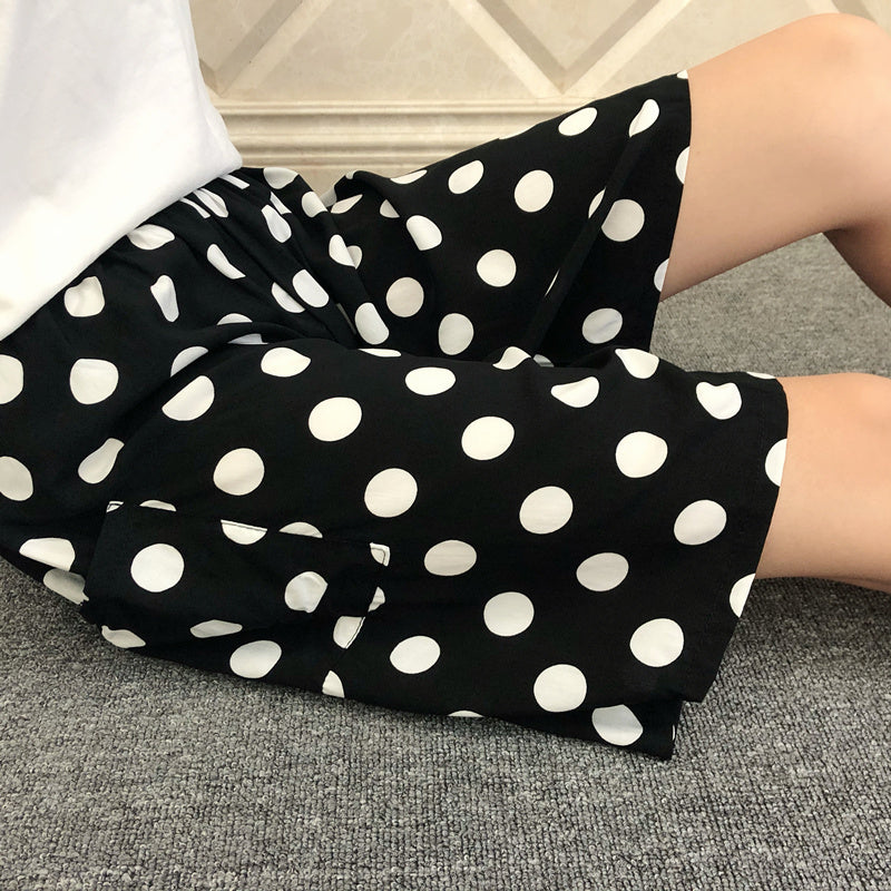 Summer Women's Cotton Silk Loose Pajama Shorts