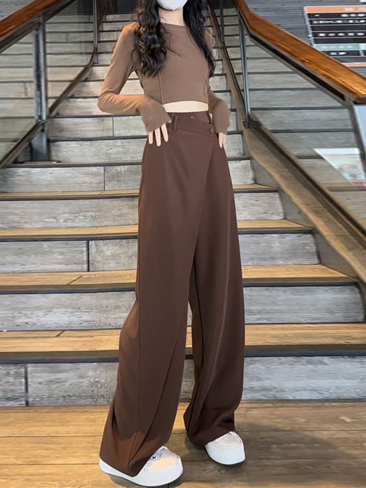 Plus Size Wide-Leg Autumn Trousers for Women