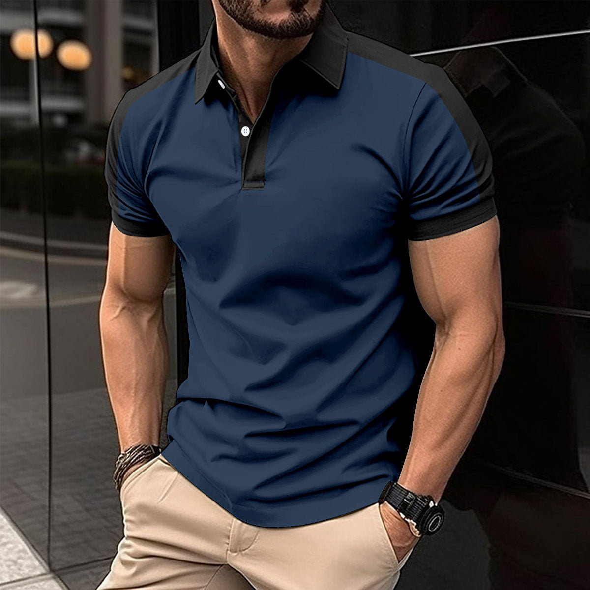 Men's Short Sleeve Summer Casual Business Polo Shirt