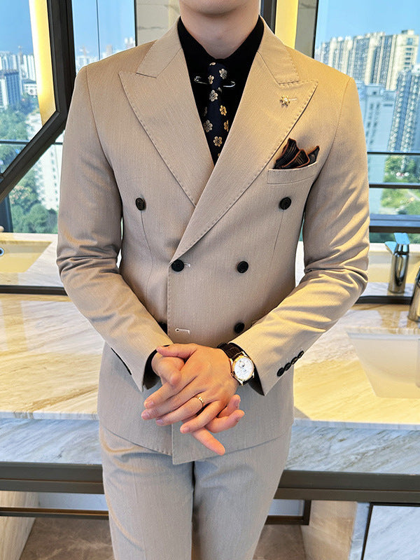 Business Slim Fit Casual Two-piece Suit
