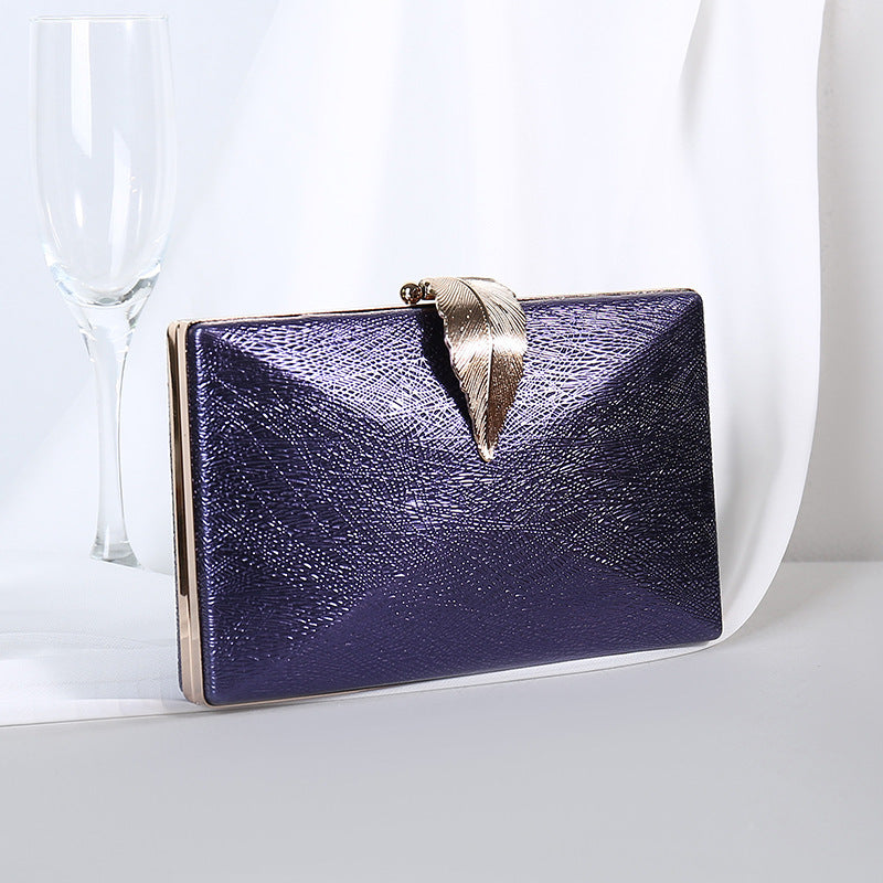 Women's Evening Bag Diagonal Cross Leaf Chain