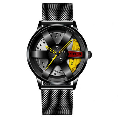 Men's Quartz Business Watch with Automatic Movement and Spiral Crown