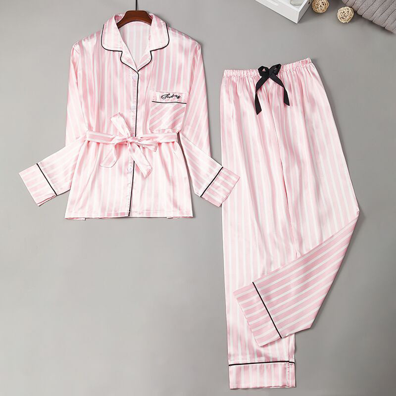 Miss Two-Piece Summer Silk Homewear Set